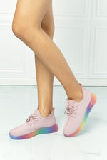 La Sheelah Runner's Delight Color Block Lace-Up Sneaker in Mauve - SHE BADDY© ONLINE WOMEN FASHION & CLOTHING STORE