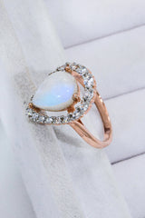 Moonstone Teardrop-Shaped 925 Sterling Silver Ring - SHE BADDY© ONLINE WOMEN FASHION & CLOTHING STORE