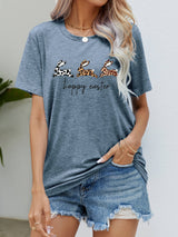 HOPPY EASTER Bunny Graphic Tee Shirt - SHE BADDY© ONLINE WOMEN FASHION & CLOTHING STORE