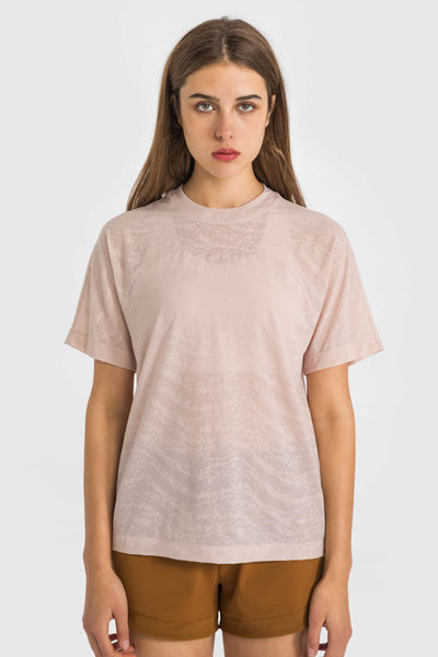 Breathable and Lightweight Short Sleeve Sports Top - SHE BADDY© ONLINE WOMEN FASHION & CLOTHING STORE