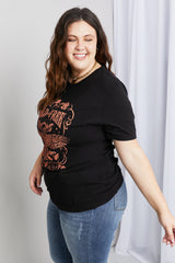 mineB Full Size WILD FREE Graphic Round Neck Tee - SHE BADDY© ONLINE WOMEN FASHION & CLOTHING STORE