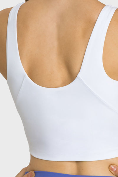 Feel Like Skin Highly Stretchy Cropped Sports Tank - SHE BADDY© ONLINE WOMEN FASHION & CLOTHING STORE