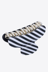 Striped Claw Clip - SHE BADDY© ONLINE WOMEN FASHION & CLOTHING STORE