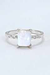 Square Moonstone Ring - SHE BADDY© ONLINE WOMEN FASHION & CLOTHING STORE