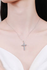 Moissanite Cross Pendant Chain Necklace - SHE BADDY© ONLINE WOMEN FASHION & CLOTHING STORE