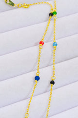 18K Gold-Plated Multicolored Bead Necklace - SHE BADDY© ONLINE WOMEN FASHION & CLOTHING STORE