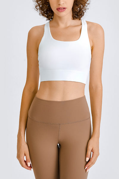 Cross Back Yoga Crop Top - SHE BADDY© ONLINE WOMEN FASHION & CLOTHING STORE