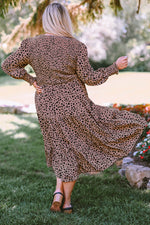 Plus Size Animal Print Smocked Tiered Dress - SHE BADDY© ONLINE WOMEN FASHION & CLOTHING STORE