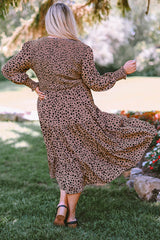 Plus Size Animal Print Smocked Tiered Dress - SHE BADDY© ONLINE WOMEN FASHION & CLOTHING STORE