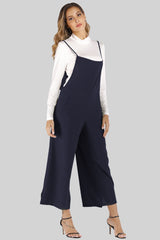 Full Size Cropped Wide Leg Overalls with Pockets - SHE BADDY© ONLINE WOMEN FASHION & CLOTHING STORE