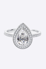 925 Sterling Silver Teardrop Moissanite Ring - SHE BADDY© ONLINE WOMEN FASHION & CLOTHING STORE