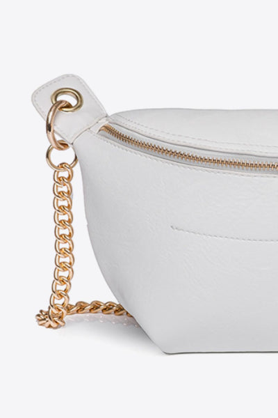 PU Leather Chain Strap Crossbody Bag - SHE BADDY© ONLINE WOMEN FASHION & CLOTHING STORE