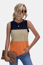 Color Block Tank Top - SHE BADDY© ONLINE WOMEN FASHION & CLOTHING STORE