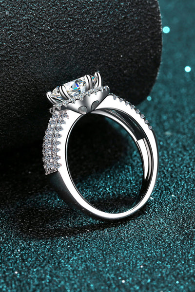 Sterling Silver Moissanite Ring - SHE BADDY© ONLINE WOMEN FASHION & CLOTHING STORE