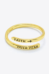 FAITH OVER FEAR Bypass Ring - SHE BADDY© ONLINE WOMEN FASHION & CLOTHING STORE