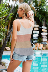 Scoop Neck Rib-Knit Cami - SHE BADDY© ONLINE WOMEN FASHION & CLOTHING STORE