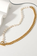 Dream Life Pearl Chunky Chain Necklace - SHE BADDY© ONLINE WOMEN FASHION & CLOTHING STORE