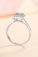 Sterling Silver Square Moissanite Ring - SHE BADDY© ONLINE WOMEN FASHION & CLOTHING STORE