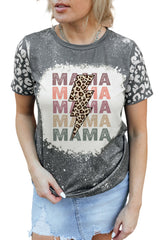 MAMA Leopard Lightning Graphic T-Shirt - SHE BADDY© ONLINE WOMEN FASHION & CLOTHING STORE