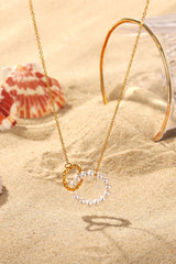 Pearl Hoop Link Pendant Necklace - SHE BADDY© ONLINE WOMEN FASHION & CLOTHING STORE