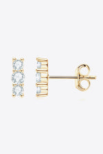 Heartbeat Rhythm 925 Sterling Silver Moissanite Stud Earrings - SHE BADDY© ONLINE WOMEN FASHION & CLOTHING STORE