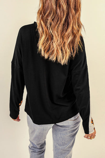Leopard CHILL Long Sleeve Top - SHE BADDY© ONLINE WOMEN FASHION & CLOTHING STORE