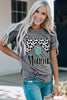 MAMA Graphic Cuffed Sleeve Round Neck Tee