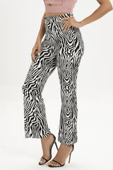 Zebra Print Straight Leg Pants - SHE BADDY© ONLINE WOMEN FASHION & CLOTHING STORE