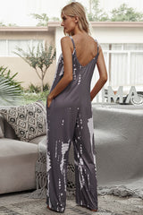 Tie-Dye Spaghetti Strap Jumpsuit with Pockets - SHE BADDY© ONLINE WOMEN FASHION & CLOTHING STORE