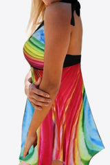 Multicolored Halter Neck Two-Piece Swimsuit - SHE BADDY© ONLINE WOMEN FASHION & CLOTHING STORE