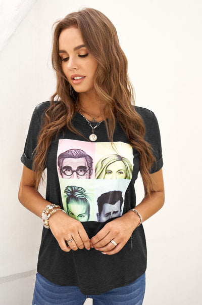 Portraits Graphic Print Tee - SHE BADDY© ONLINE WOMEN FASHION & CLOTHING STORE