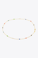 18K Gold-Plated Multicolored Bead Necklace - SHE BADDY© ONLINE WOMEN FASHION & CLOTHING STORE