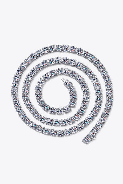 Moissanite Rhodium-Plated Necklace - SHE BADDY© ONLINE WOMEN FASHION & CLOTHING STORE