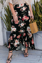 Plus Size Floral High-Rise Skirt - SHE BADDY© ONLINE WOMEN FASHION & CLOTHING STORE