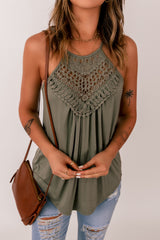 Crochet Lace Detail Tank Top - SHE BADDY© ONLINE WOMEN FASHION & CLOTHING STORE