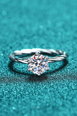 1 Carat Moissanite 6-Prong Twisted Ring - SHE BADDY© ONLINE WOMEN FASHION & CLOTHING STORE