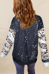 MAMA Leopard Round Neck Sweatshirt - SHE BADDY© ONLINE WOMEN FASHION & CLOTHING STORE