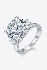 8.6 Carat Moissanite Platinum-Plated Ring - SHE BADDY© ONLINE WOMEN FASHION & CLOTHING STORE