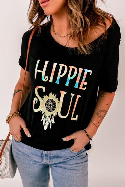 HIPPIE SOUL Graphic Tee - SHE BADDY© ONLINE WOMEN FASHION & CLOTHING STORE