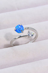 Opal and Zircon Open Ring - SHE BADDY© ONLINE WOMEN FASHION & CLOTHING STORE