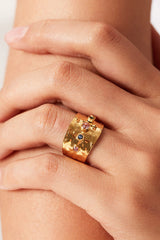 18K Gold-Plated Zircon Ring - SHE BADDY© ONLINE WOMEN FASHION & CLOTHING STORE