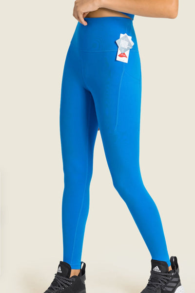 High-Rise Wide Waistband Pocket Yoga Leggings - SHE BADDY© ONLINE WOMEN FASHION & CLOTHING STORE