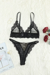 Leopard Print Spliced Lace Bra and Panty Set - SHE BADDY© ONLINE WOMEN FASHION & CLOTHING STORE