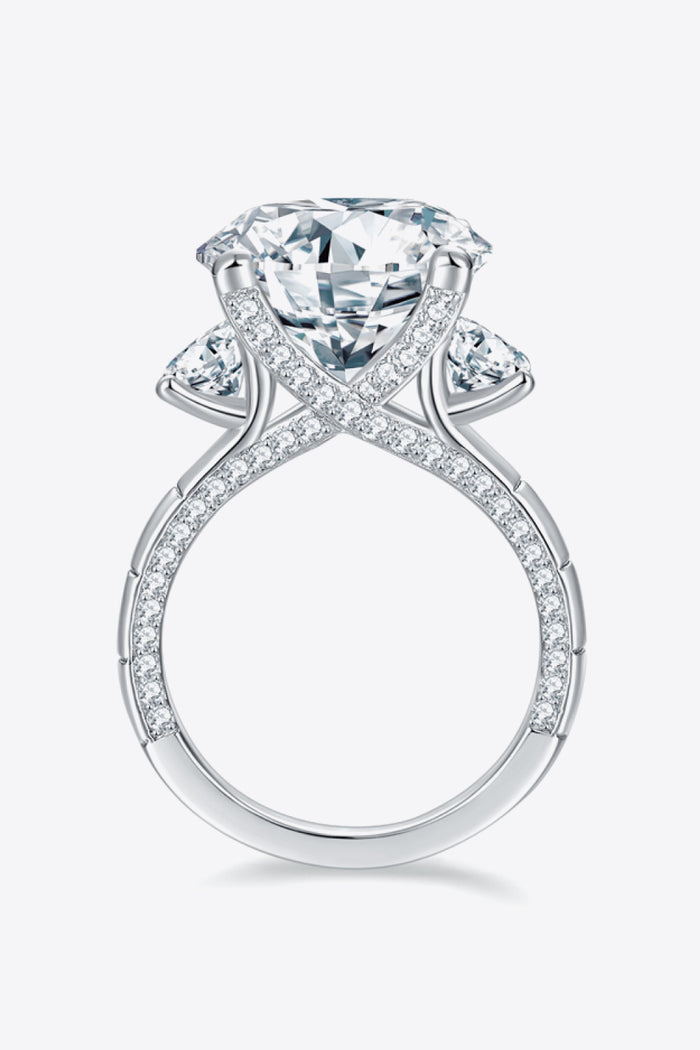 8.6 Carat Moissanite Platinum-Plated Ring - SHE BADDY© ONLINE WOMEN FASHION & CLOTHING STORE