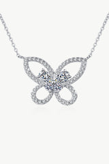 Moissanite Butterfly Pendant Necklace - SHE BADDY© ONLINE WOMEN FASHION & CLOTHING STORE