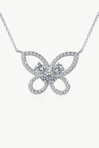 Moissanite Butterfly Pendant Necklace - SHE BADDY© ONLINE WOMEN FASHION & CLOTHING STORE