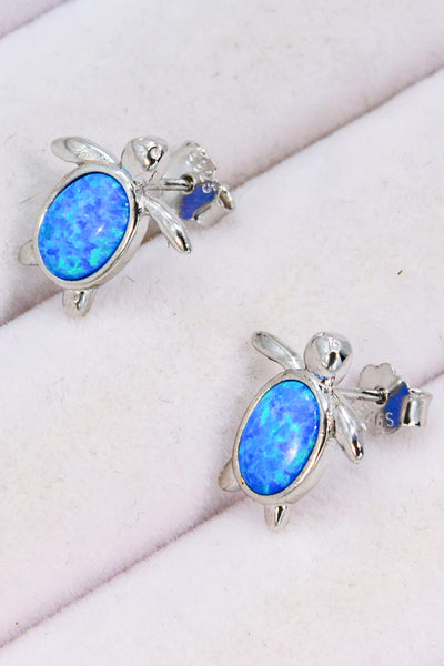 Opal Turtle Stud Earrings - SHE BADDY© ONLINE WOMEN FASHION & CLOTHING STORE