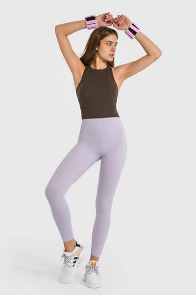 High Waist Ankle-Length Yoga Leggings - SHE BADDY© ONLINE WOMEN FASHION & CLOTHING STORE