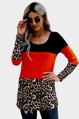 Lace Back Leopard Cut & Sew Tee - SHE BADDY© ONLINE WOMEN FASHION & CLOTHING STORE