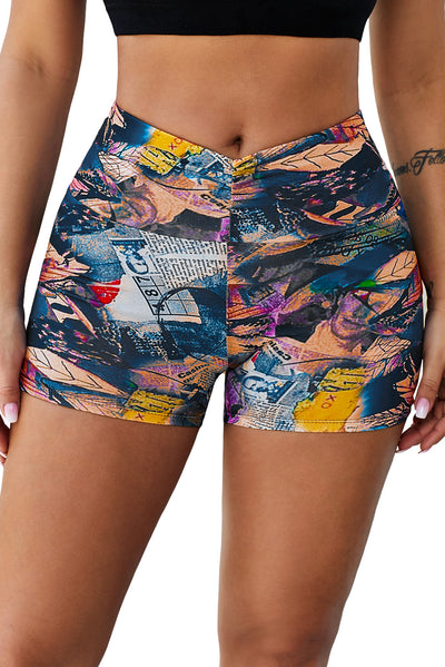 Wide Waistband High Waist Yoga Shorts - SHE BADDY© ONLINE WOMEN FASHION & CLOTHING STORE